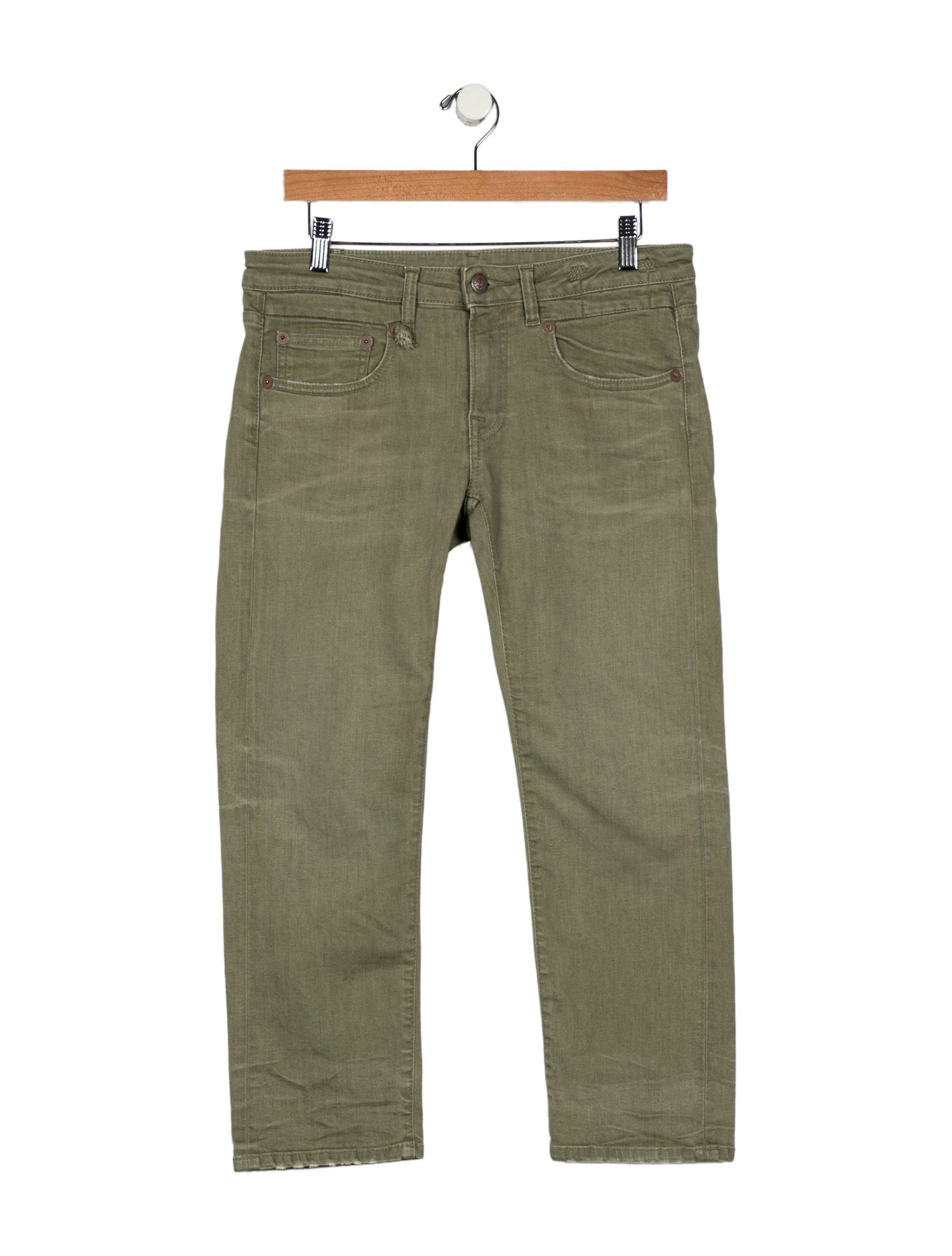 R13 Mid-Rise Straight Leg Jeans