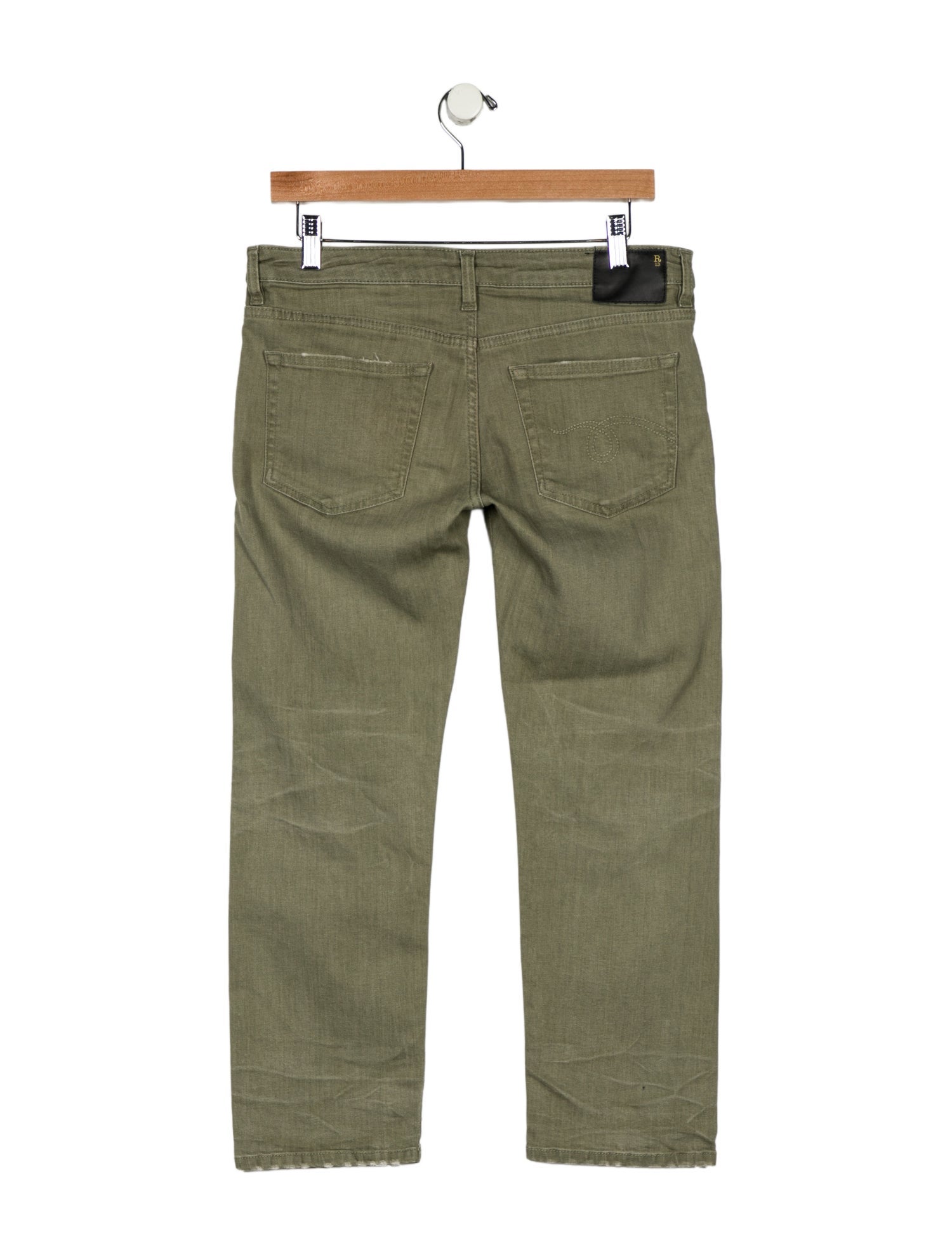 R13 Mid-Rise Straight Leg Jeans