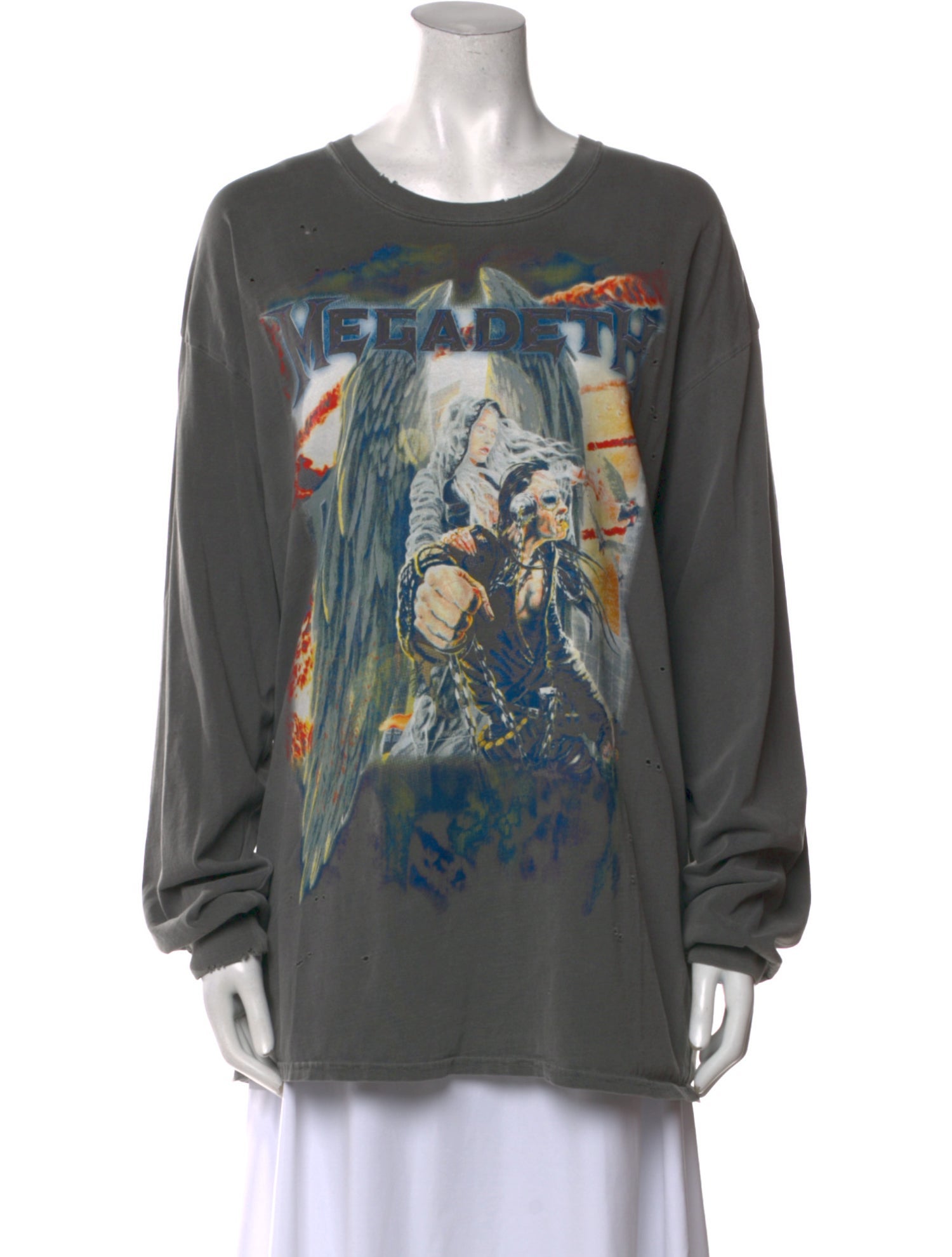 R13 Graphic Print Crew Neck Sweatshirt