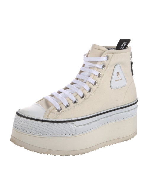 R13 Canvas Wedge Sneakers