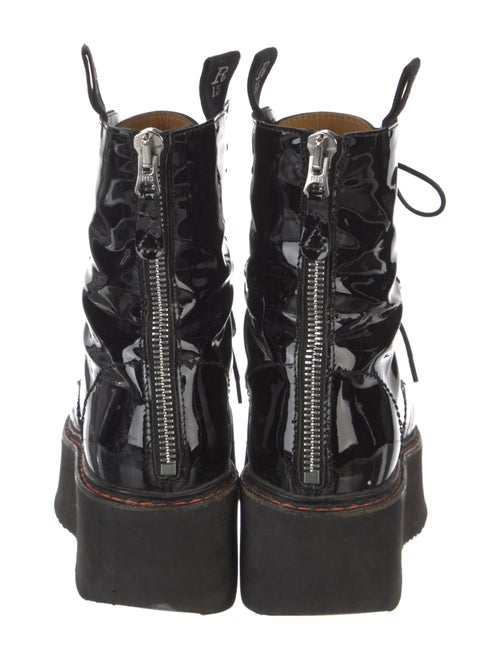 R13 Patent Leather Combat Boots