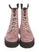 R13 Canvas Floral Print Combat Boots