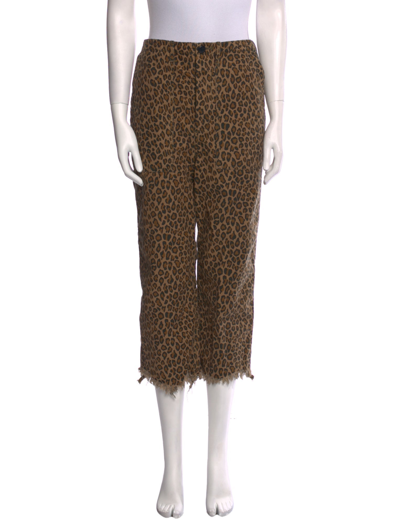 R13 Animal Print Straight Leg Pants