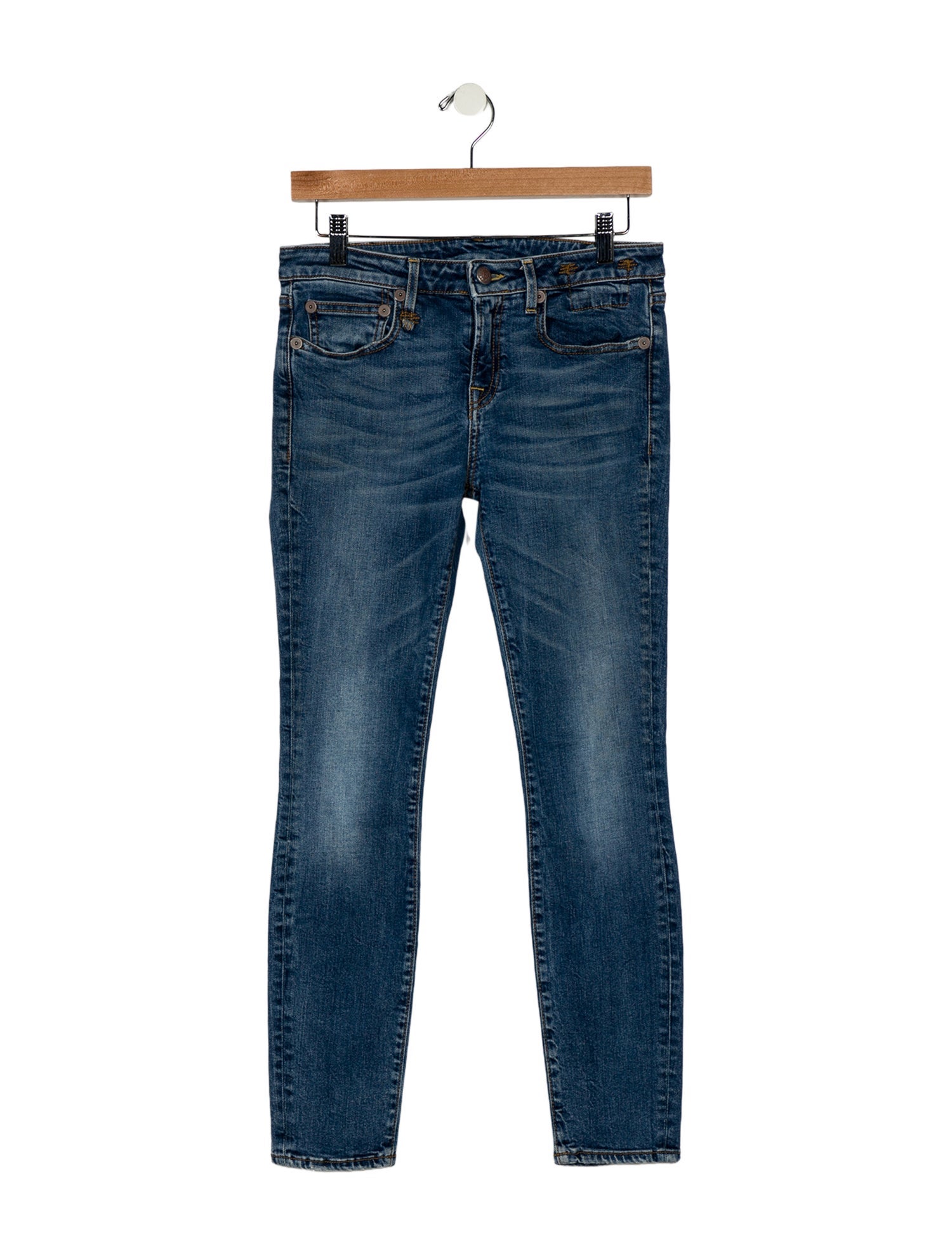 R13 Mid-Rise Skinny Leg Jeans