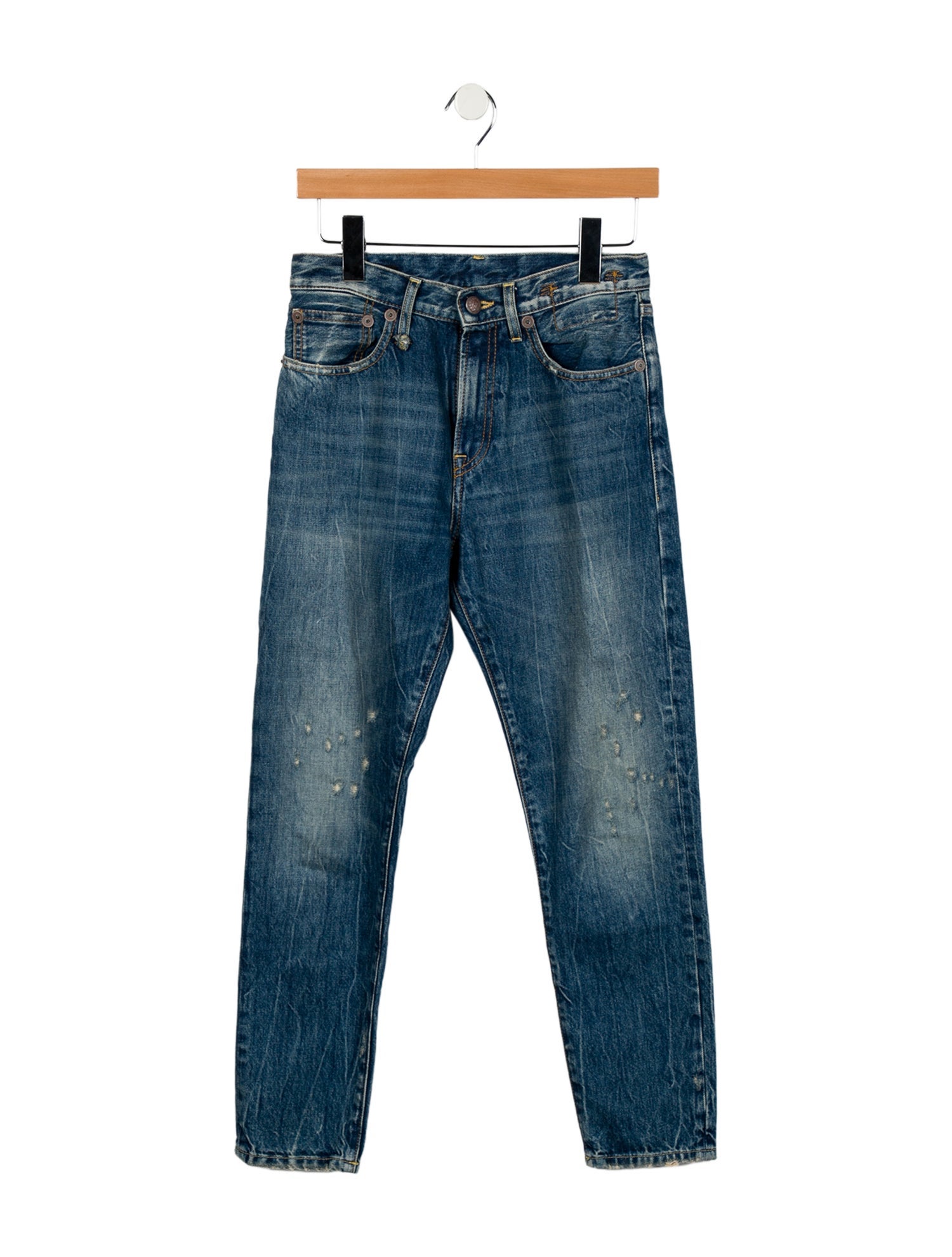 R13 High-Rise Straight Leg Jeans