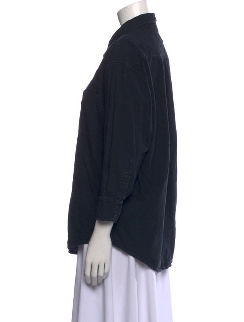 R13 Three-Quarter Sleeve Button-Up Top