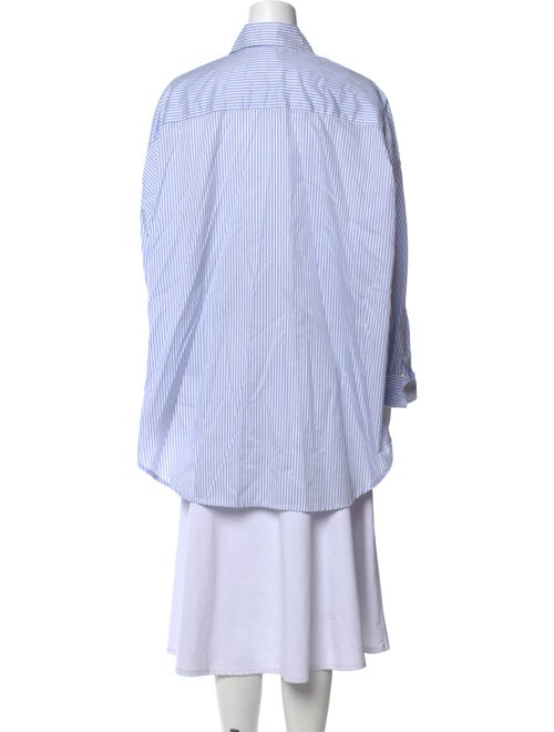 R13 Striped Long Sleeve Button-Up Top