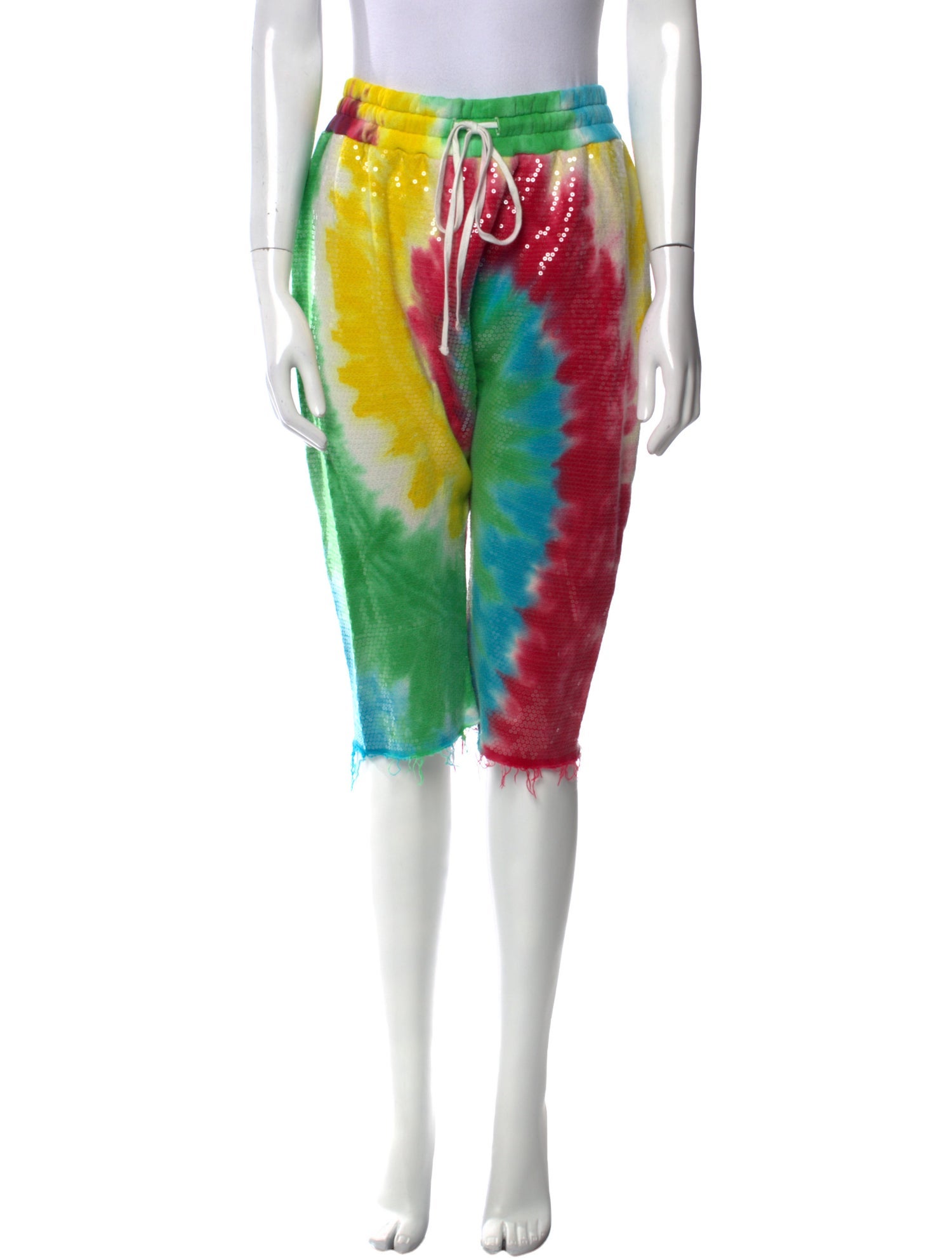 R13 Tie-Dye Print Knee-Length Shorts