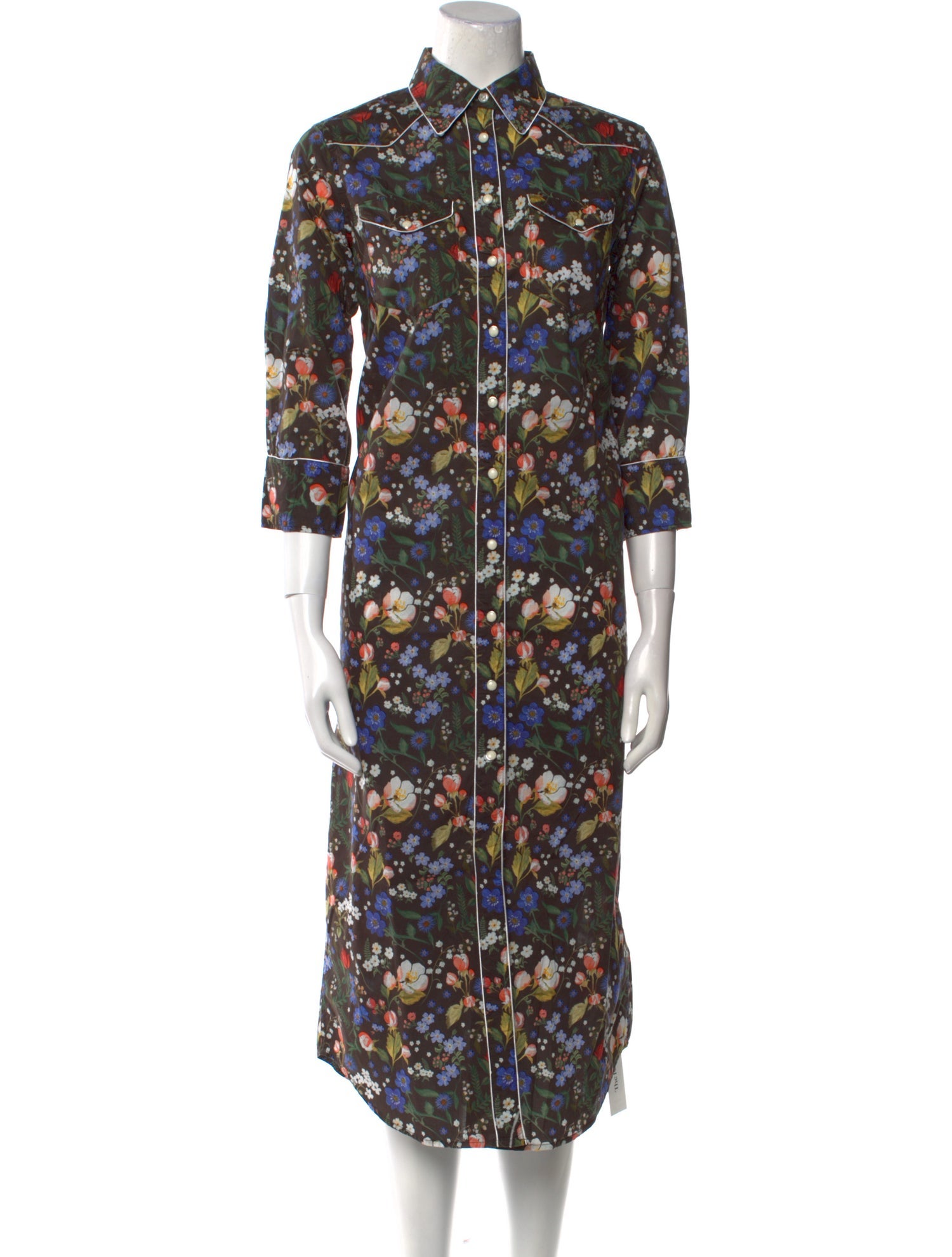 R13 Floral Print Long Dress