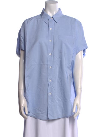 R13 Short Sleeve Button-Up Top