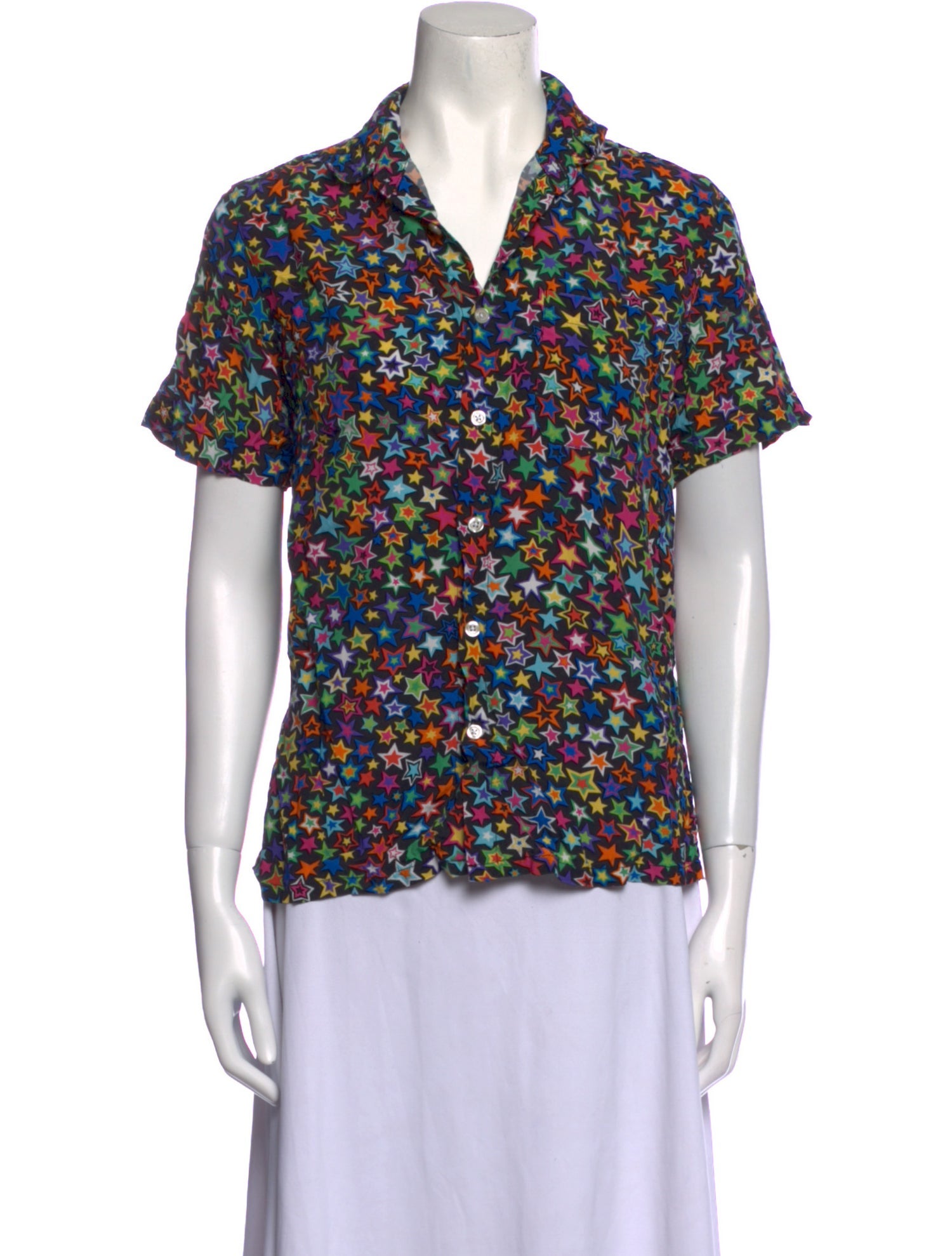 R13 Printed Short Sleeve Blouse
