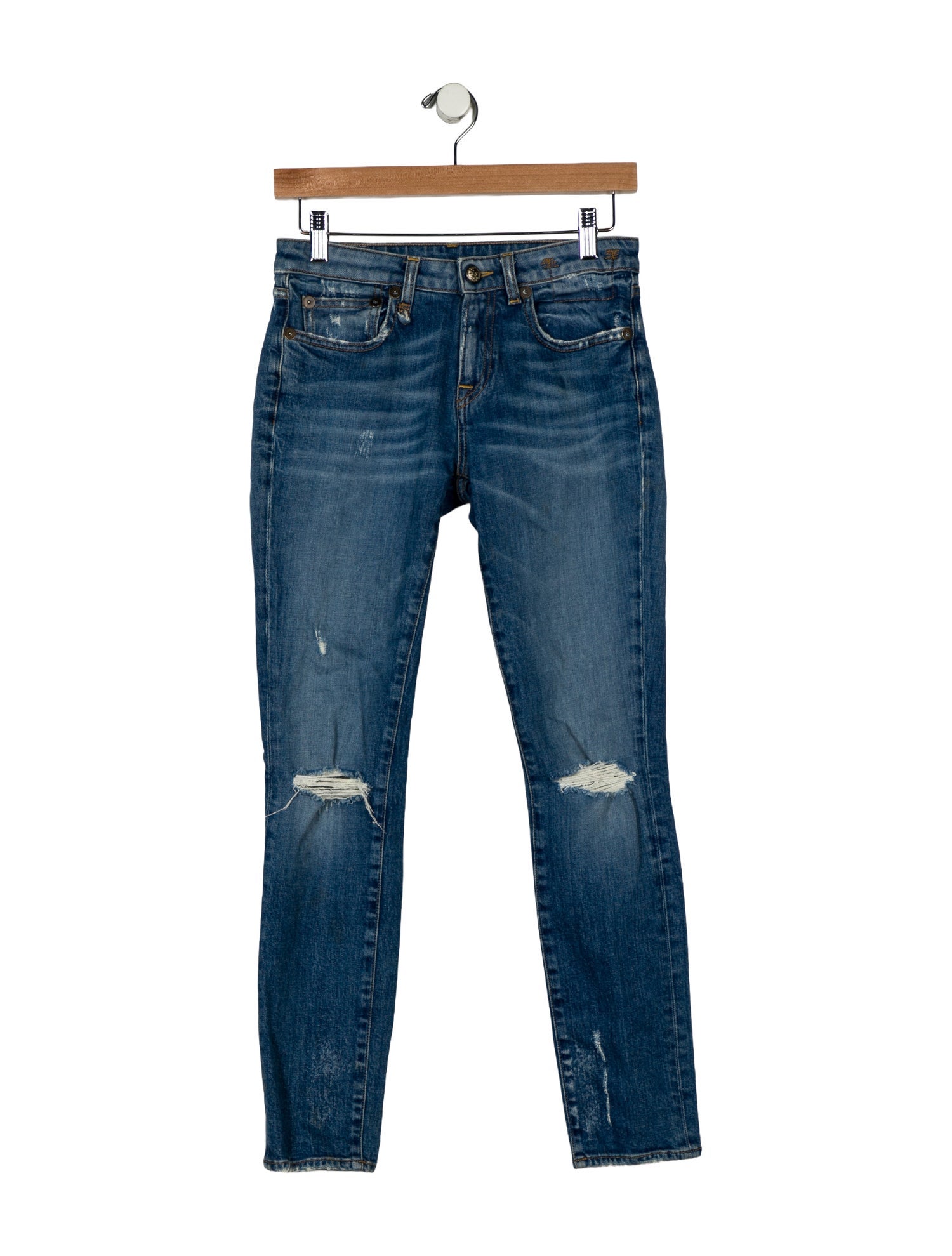 R13 Mid-Rise Skinny Leg Jeans