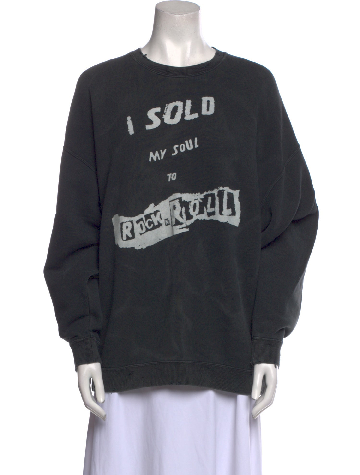 R13 Graphic Print Crew Neck Sweatshirt