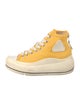 R13 Canvas Colorblock Pattern Wedge Sneakers