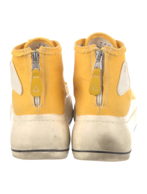 R13 Canvas Colorblock Pattern Wedge Sneakers