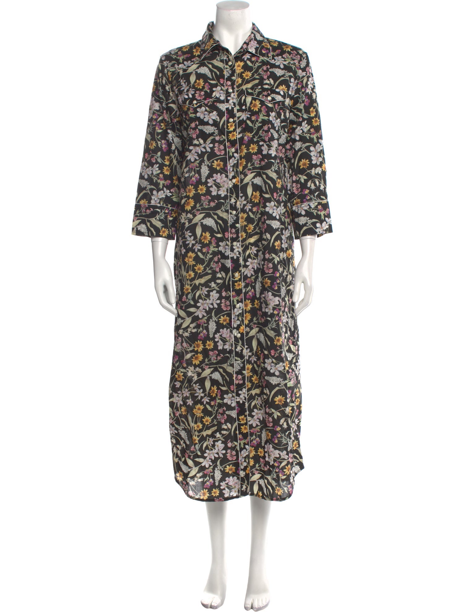 R13 Floral Print Long Dress