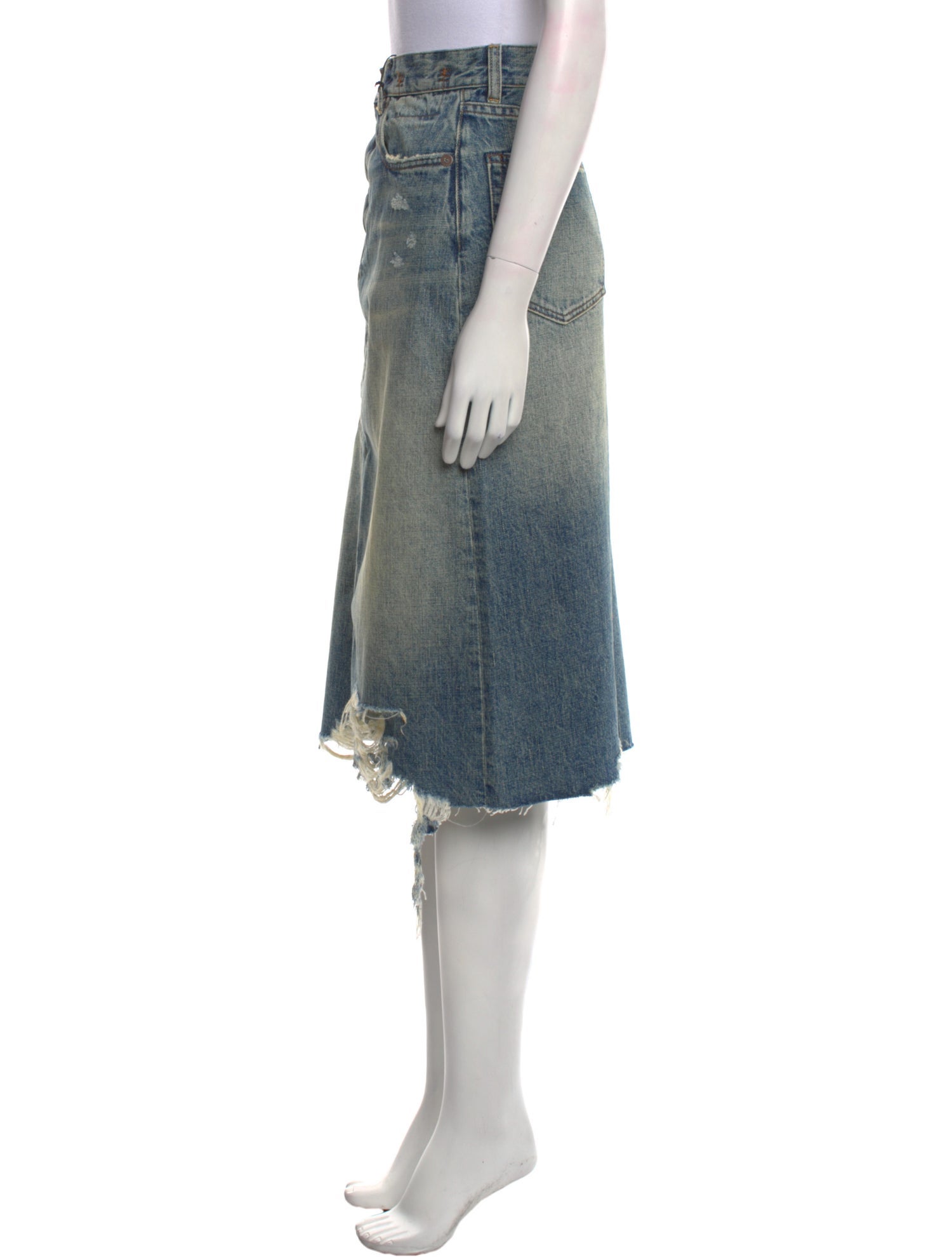 R13 Distressed Accents Knee-Length Skirt w/ Tags