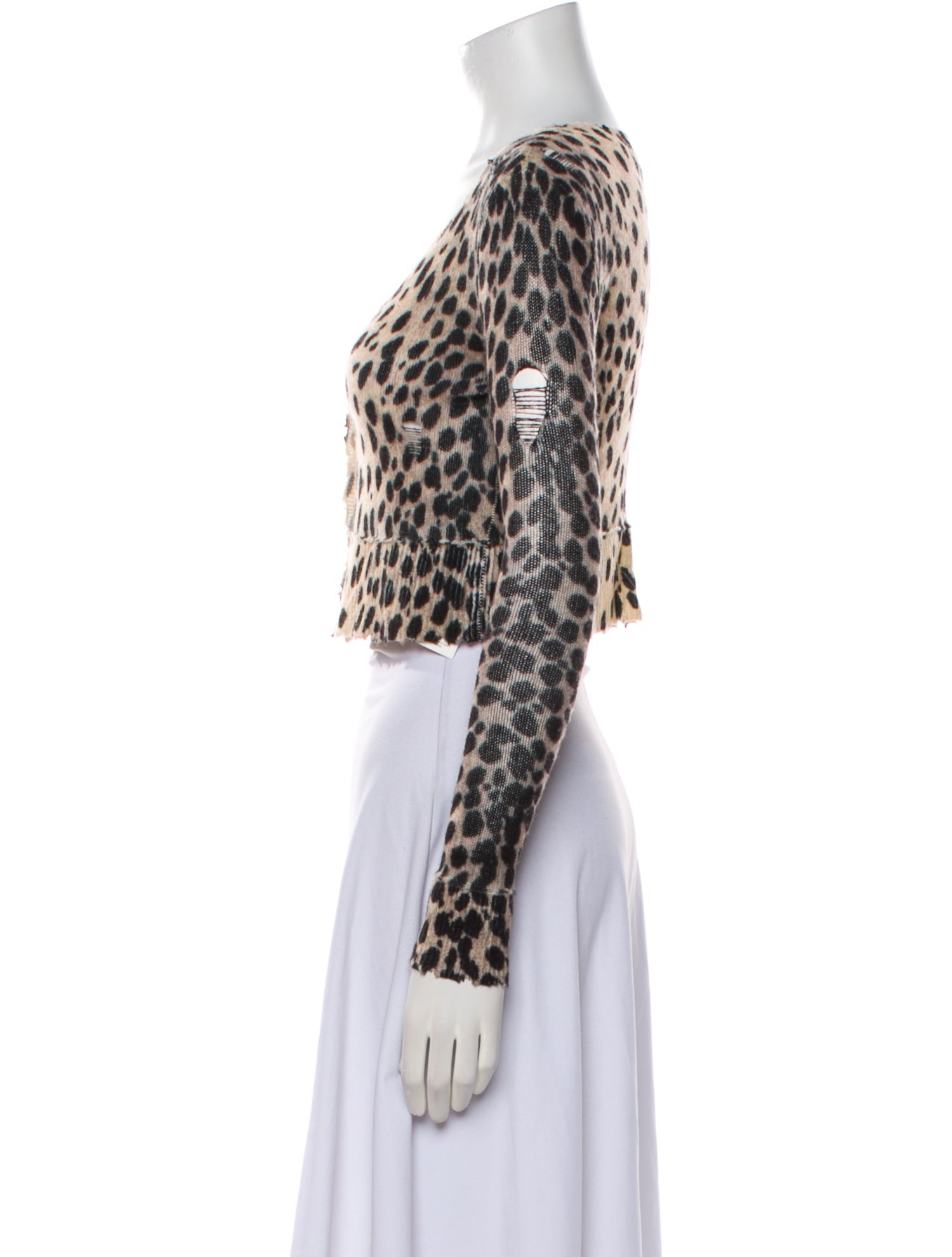 R13 Cashmere Animal Print Sweater