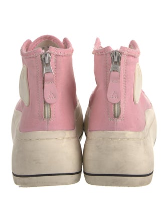 R13 Canvas Colorblock Pattern Chunky Sneakers