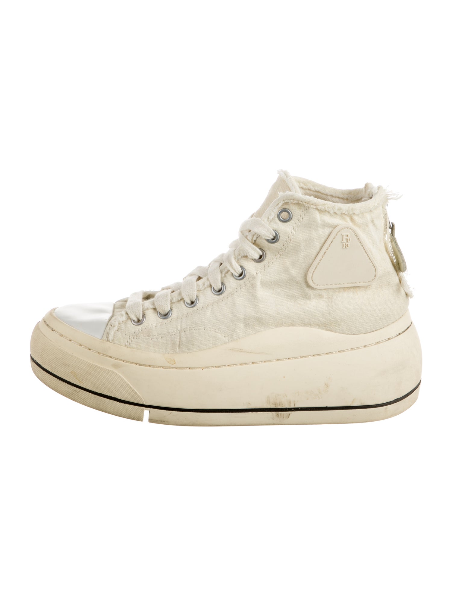 R13 Canvas Distressed Accents Sneakers