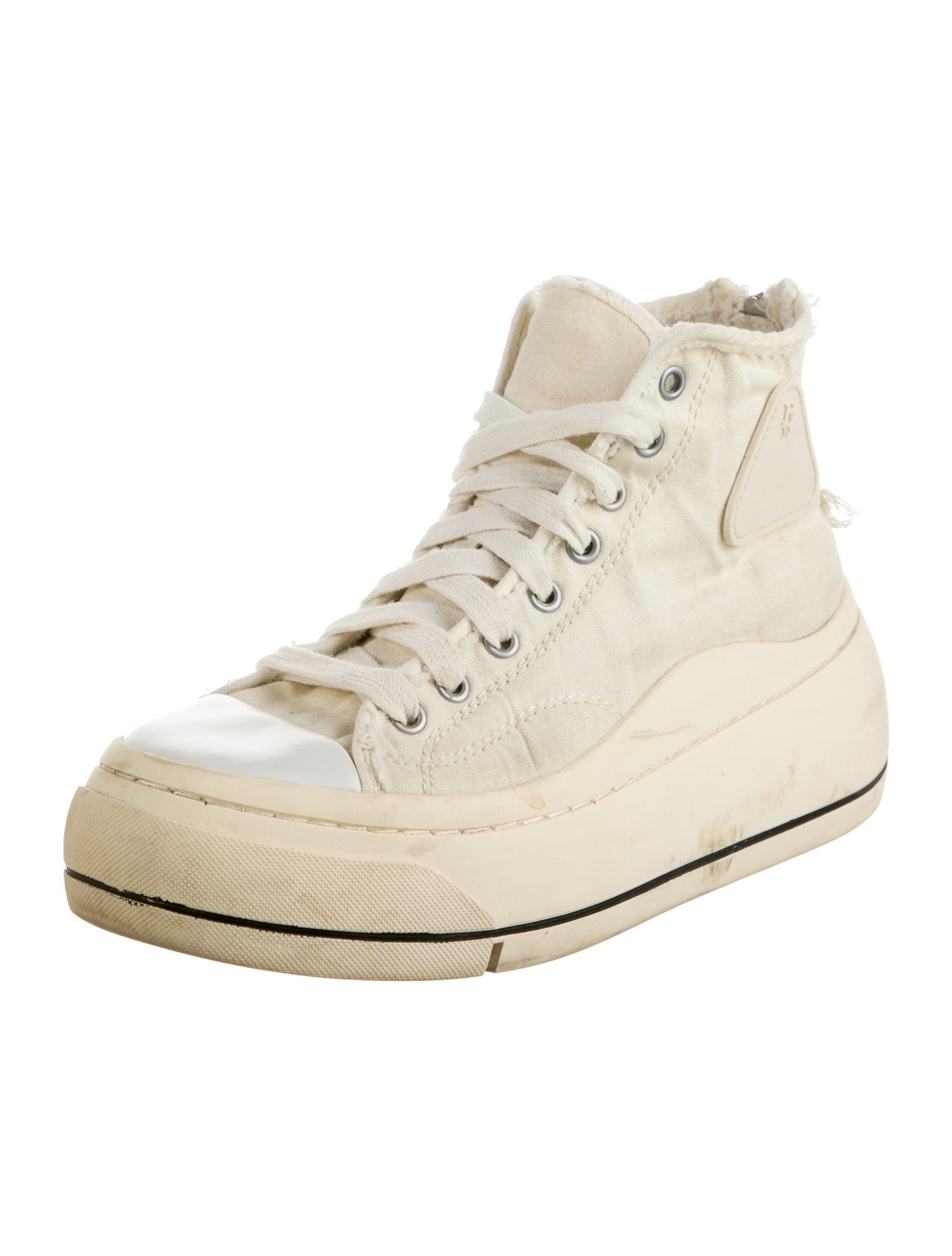 R13 Canvas Distressed Accents Sneakers
