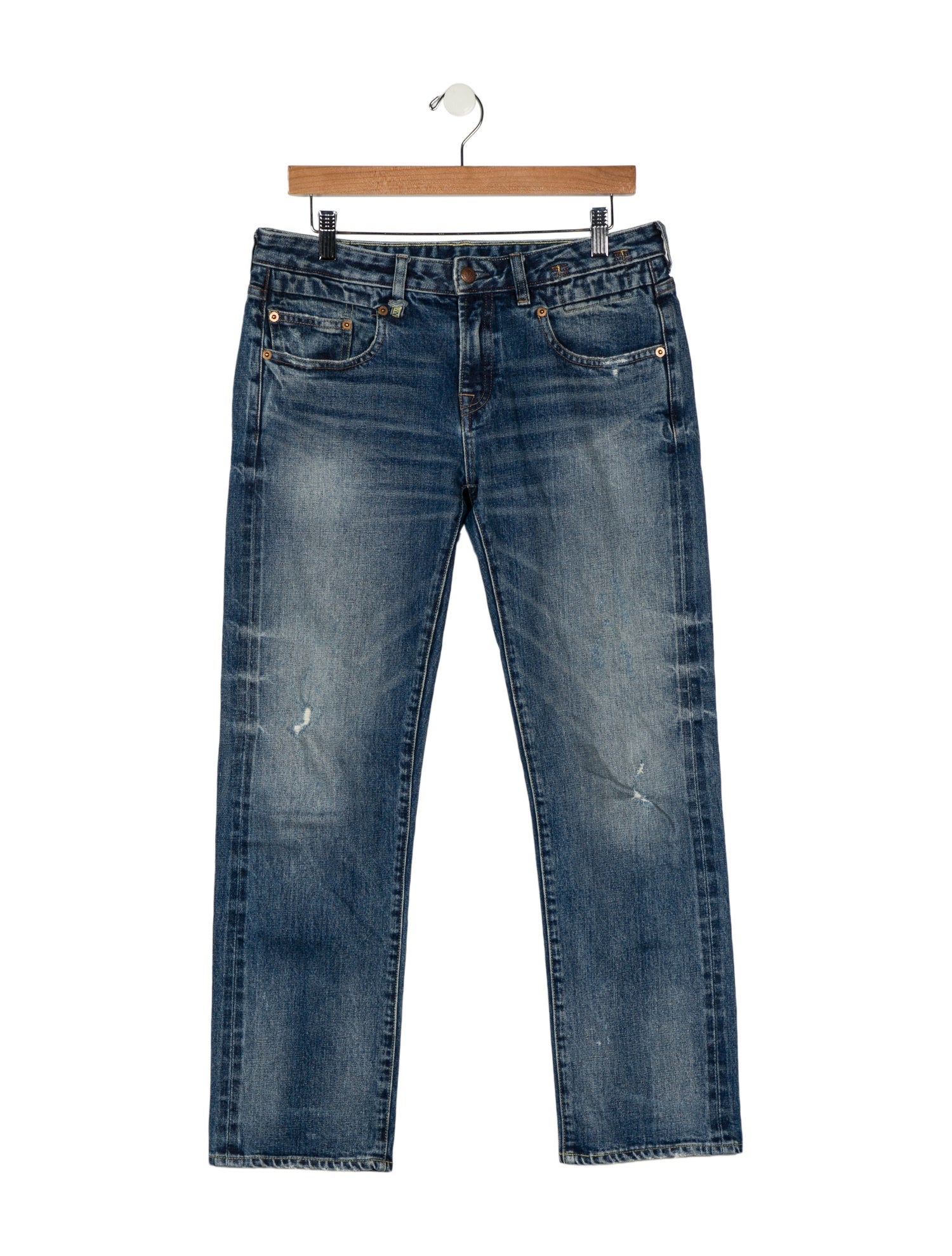 R13 High-Rise Straight Leg Jeans