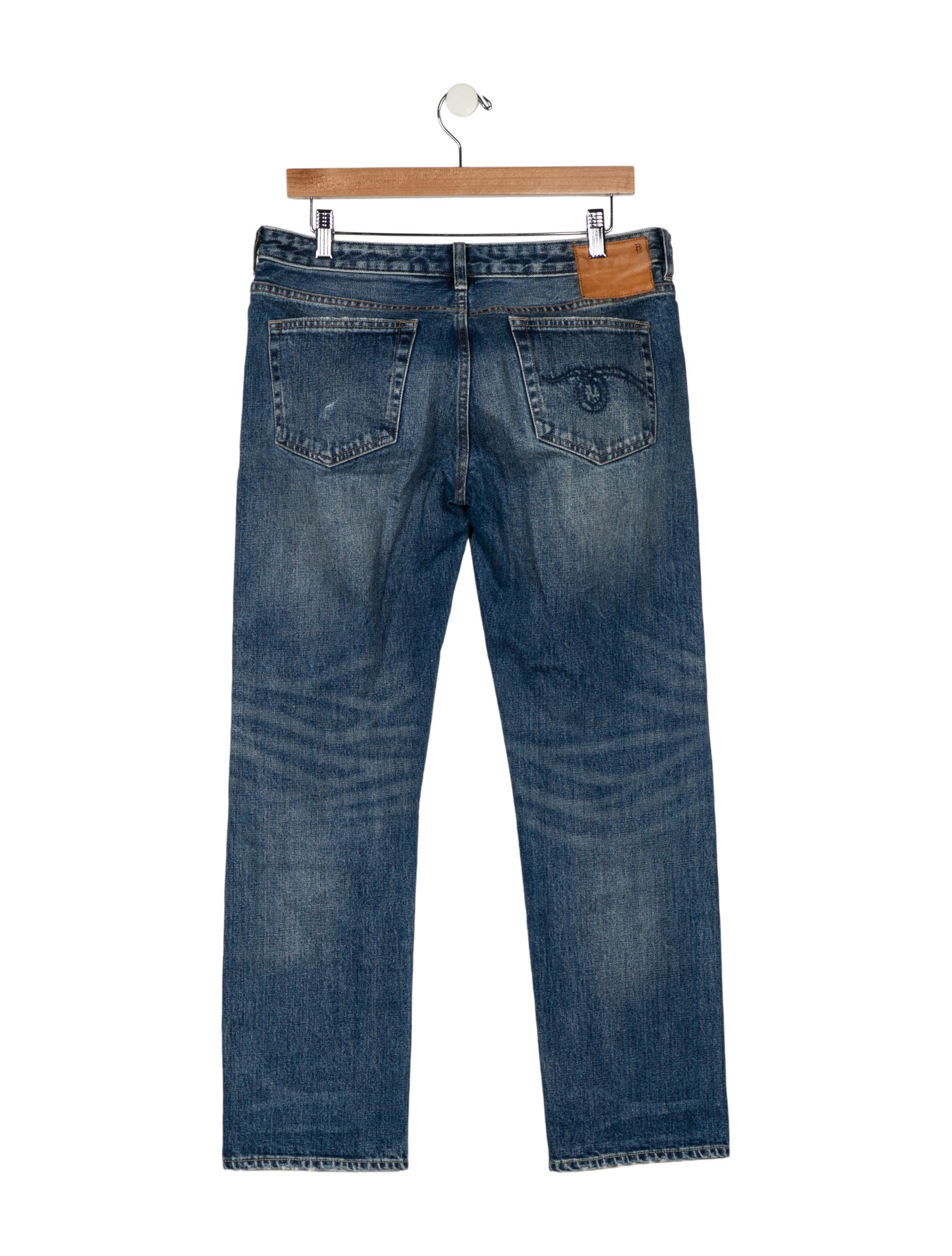 R13 High-Rise Straight Leg Jeans