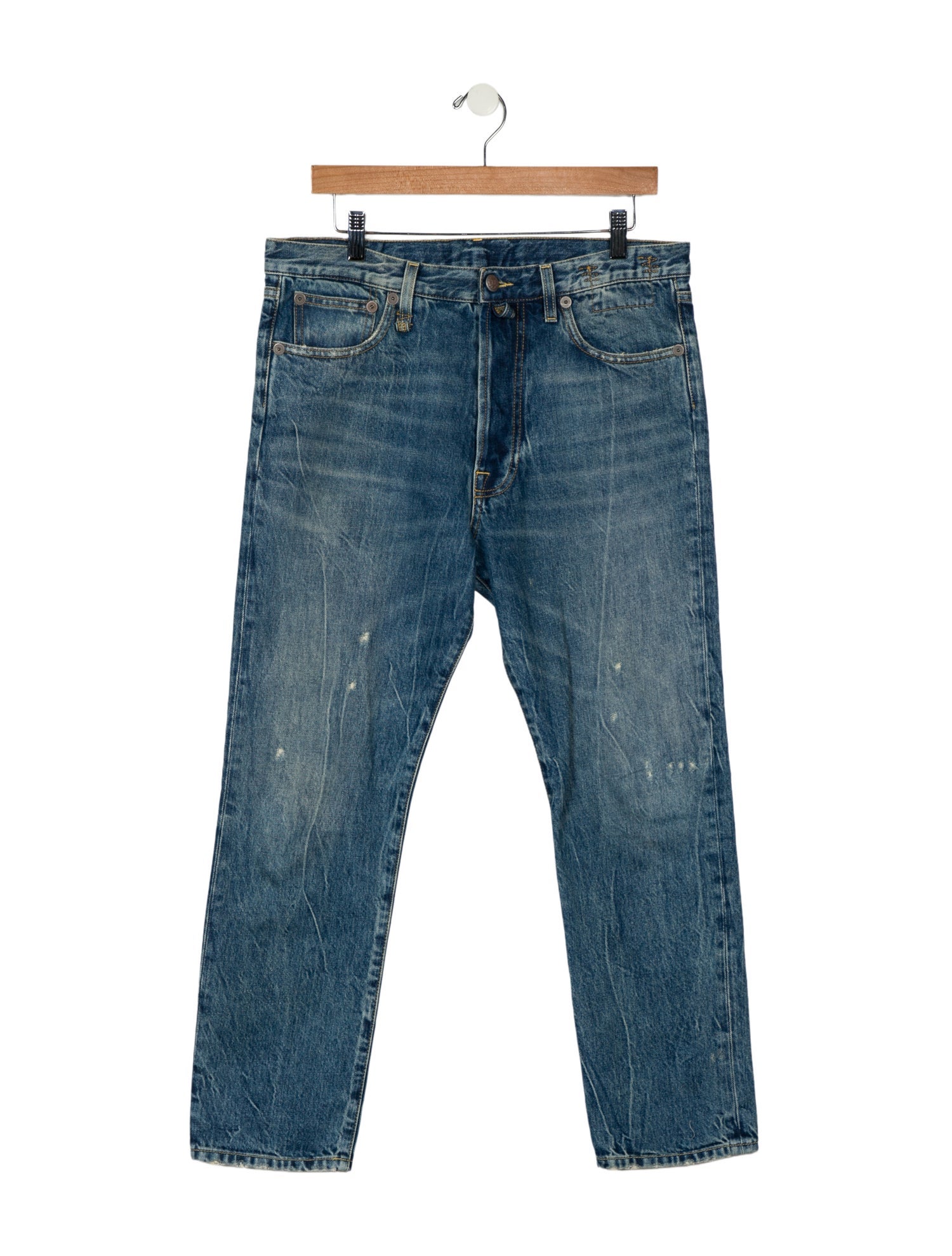 R13 High-Rise Straight Leg Jeans
