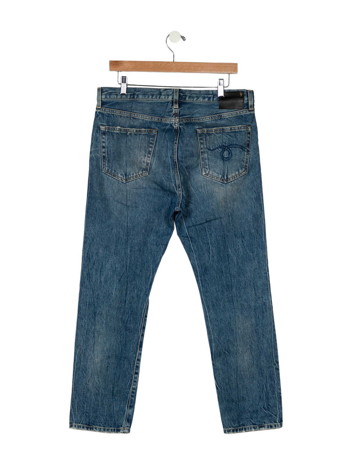 R13 High-Rise Straight Leg Jeans