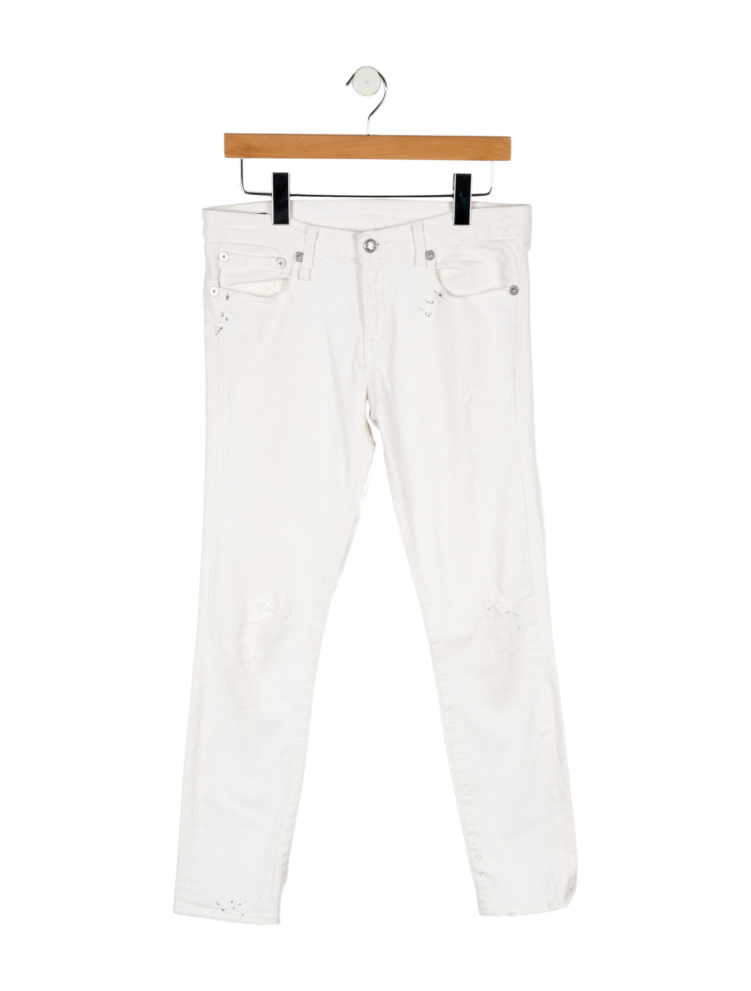 R13 Mid-Rise Straight Leg Jeans