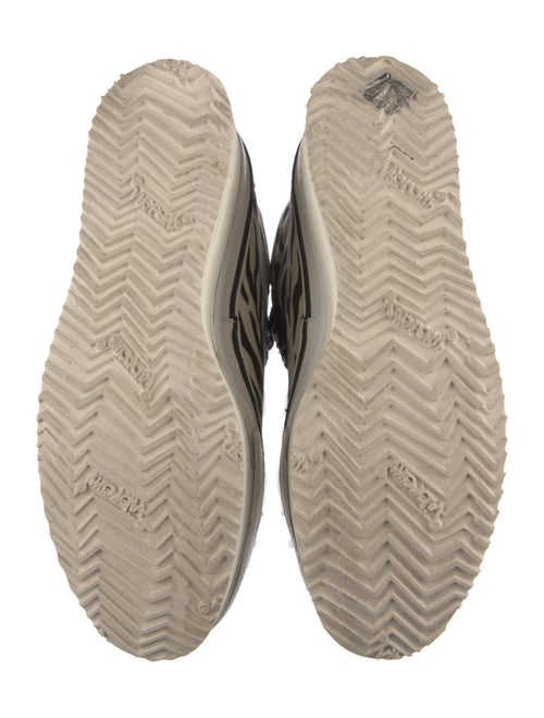 R13 Canvas Animal Print Wedge Sneakers