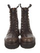 R13 Leather Distressed Accents Combat Boots