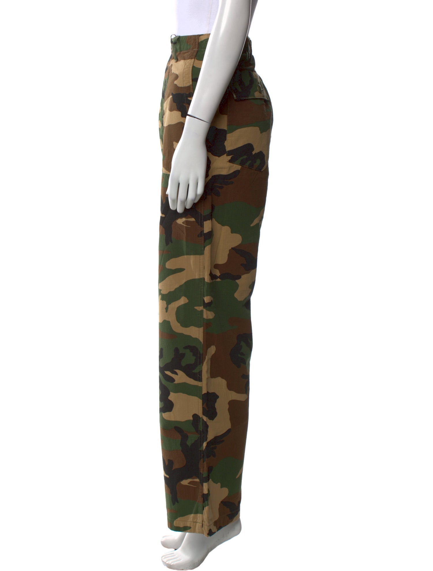 R13 Camouflage Print Wide Leg Pants w/ Tags