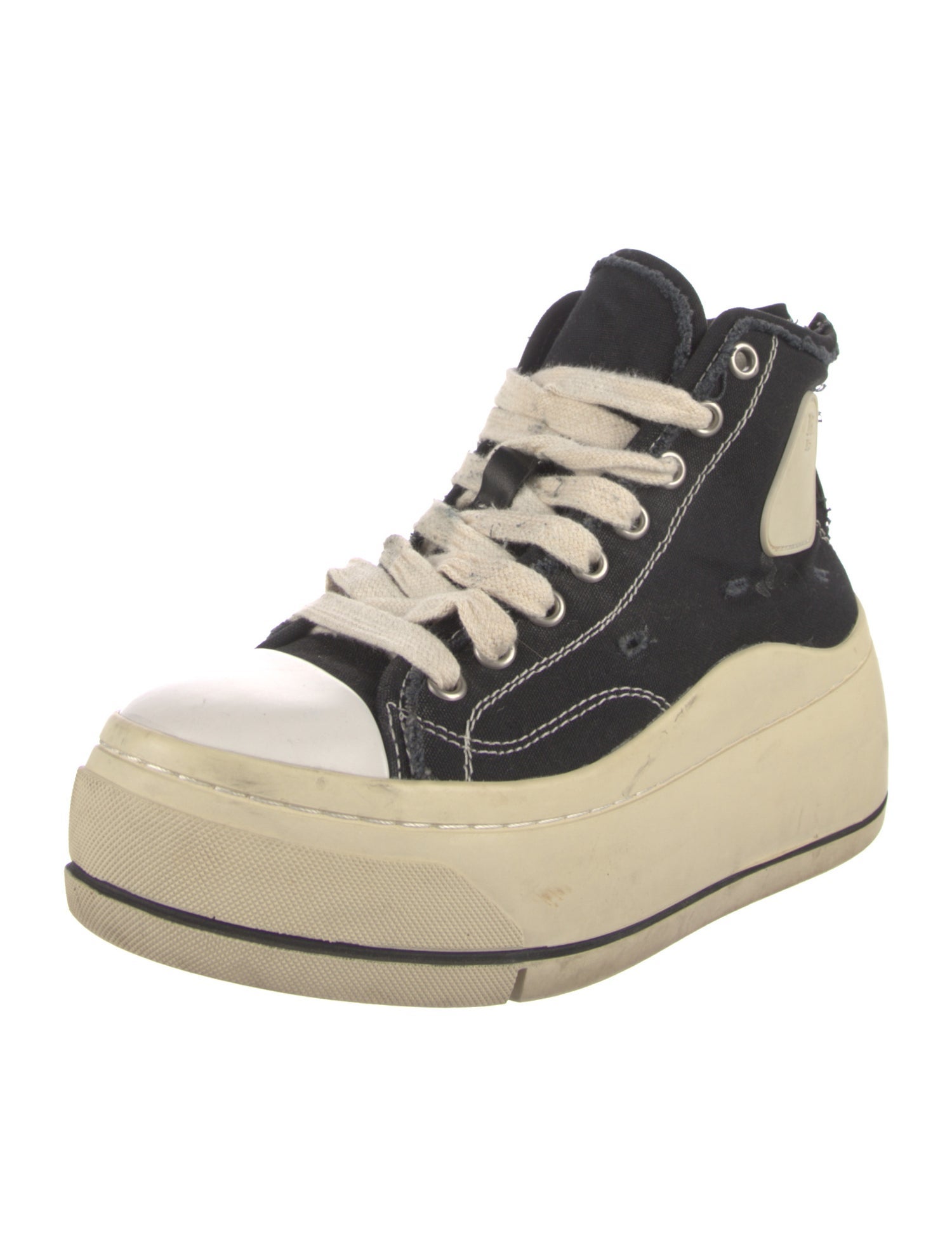 R13 Canvas Colorblock Pattern Sneakers