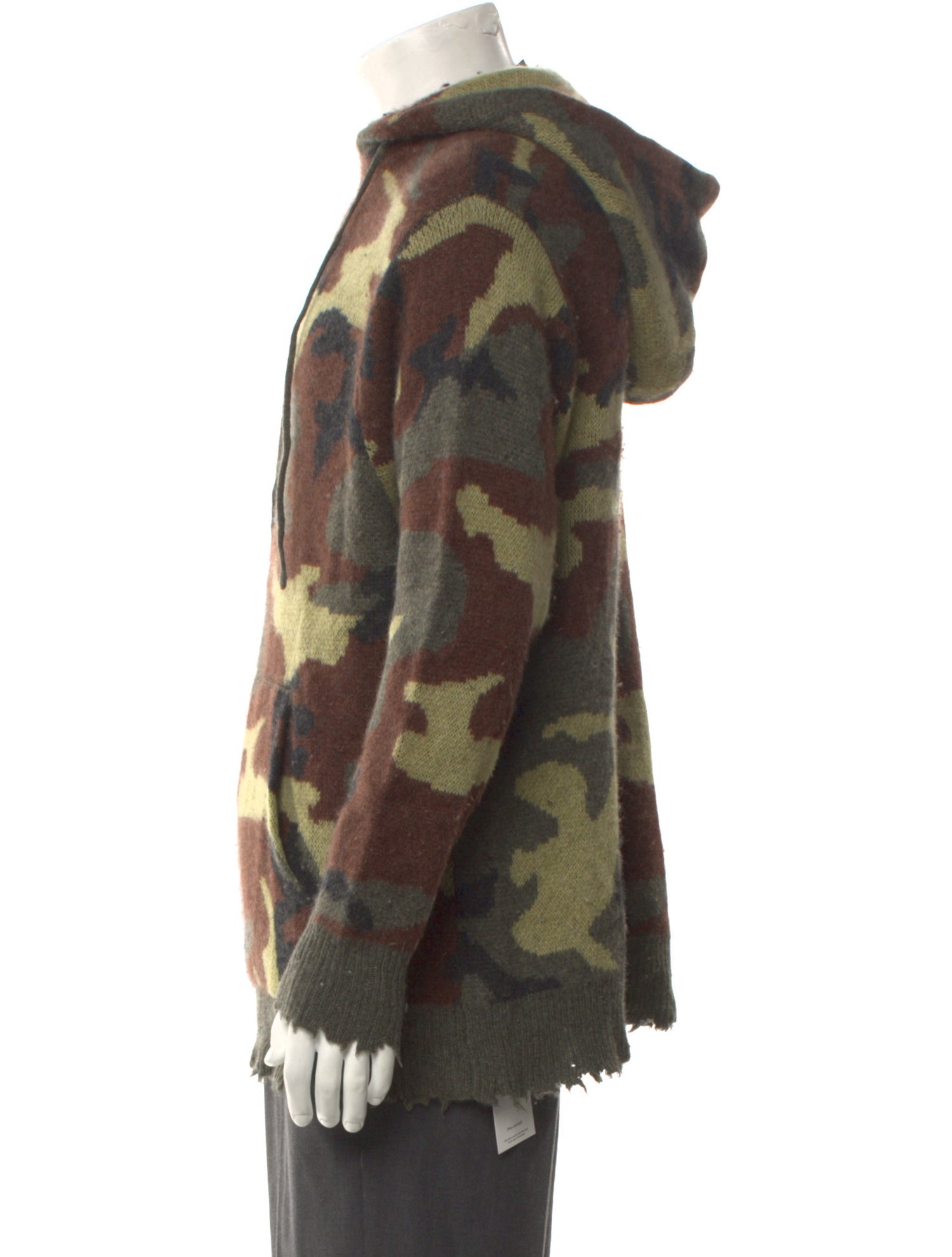 R13 Cashmere Camouflage Print Pullover