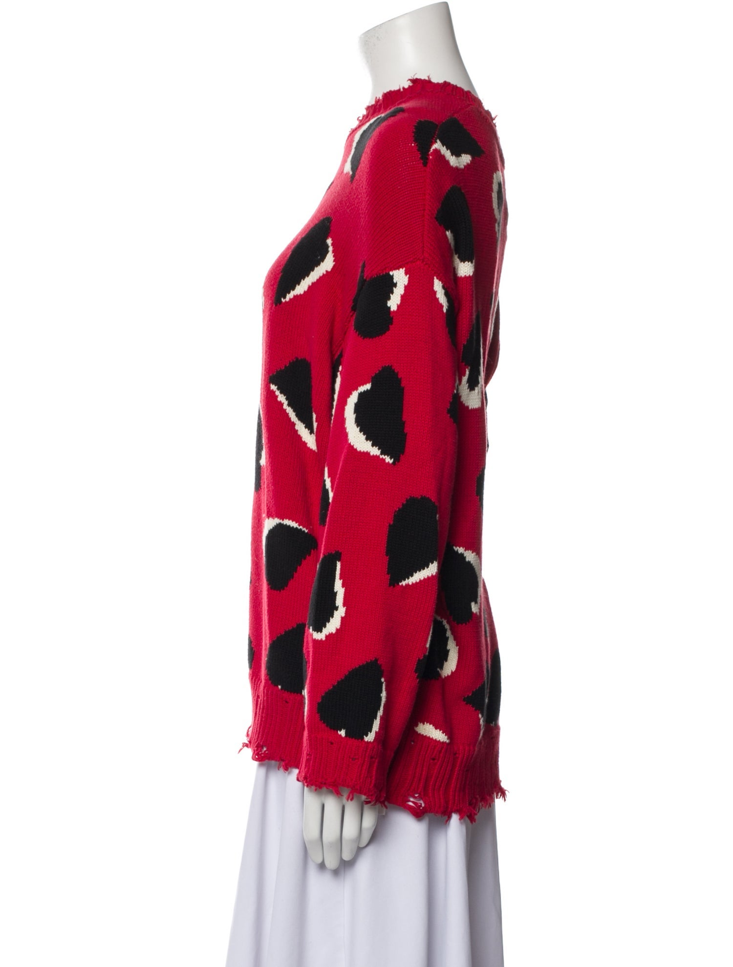 R13 Printed Crew Neck Sweater