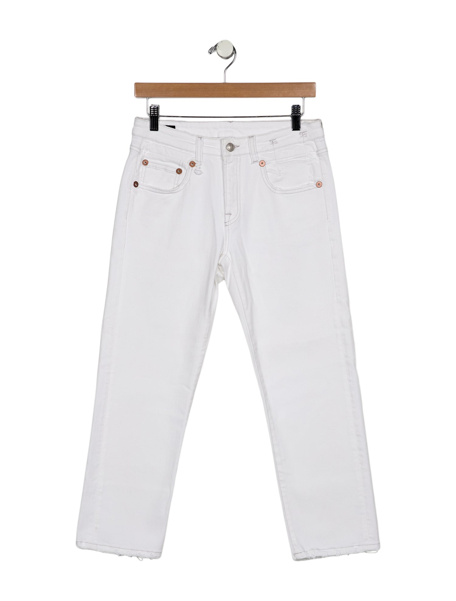 R13 Mid-Rise Straight Leg Jeans