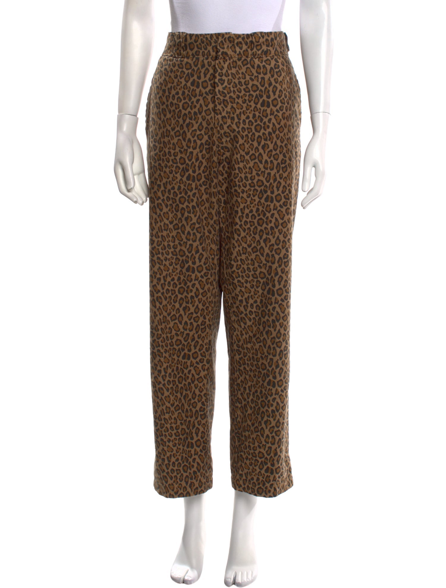 R13 Animal Print Wide Leg Pants