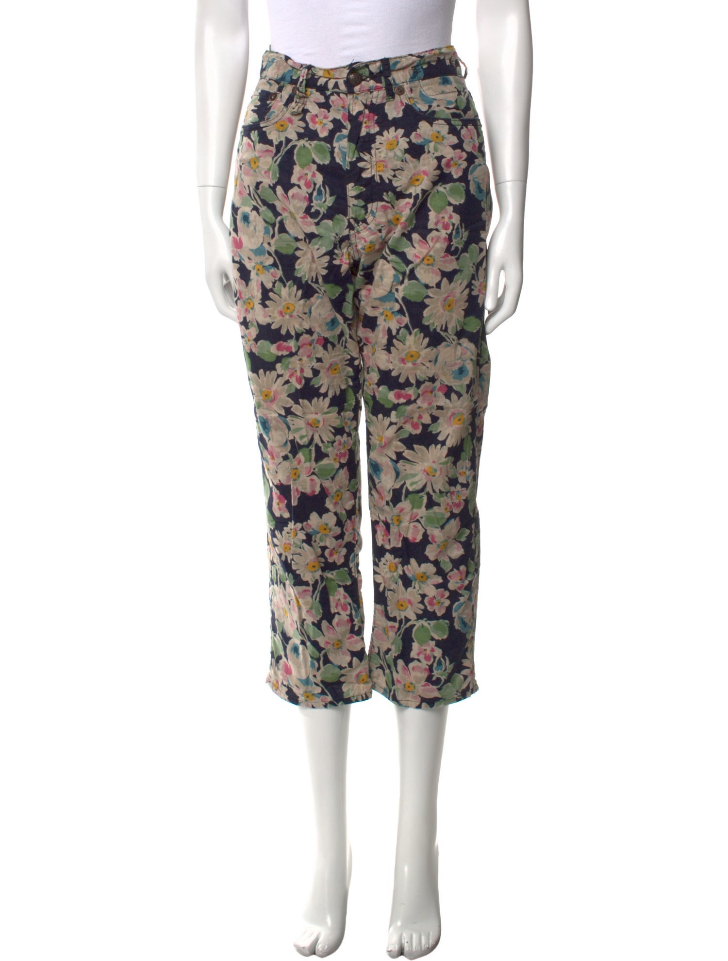 R13 Floral Print Straight Leg Pants