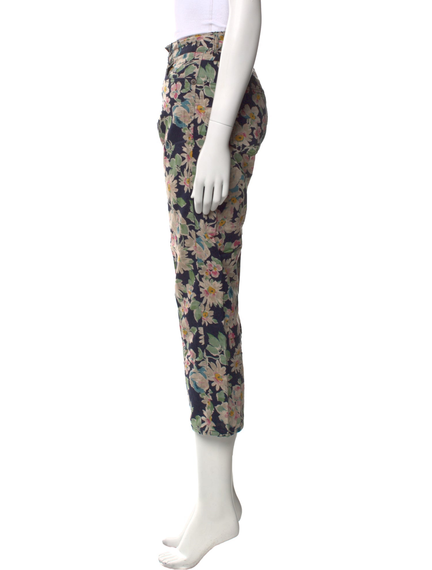 R13 Floral Print Straight Leg Pants