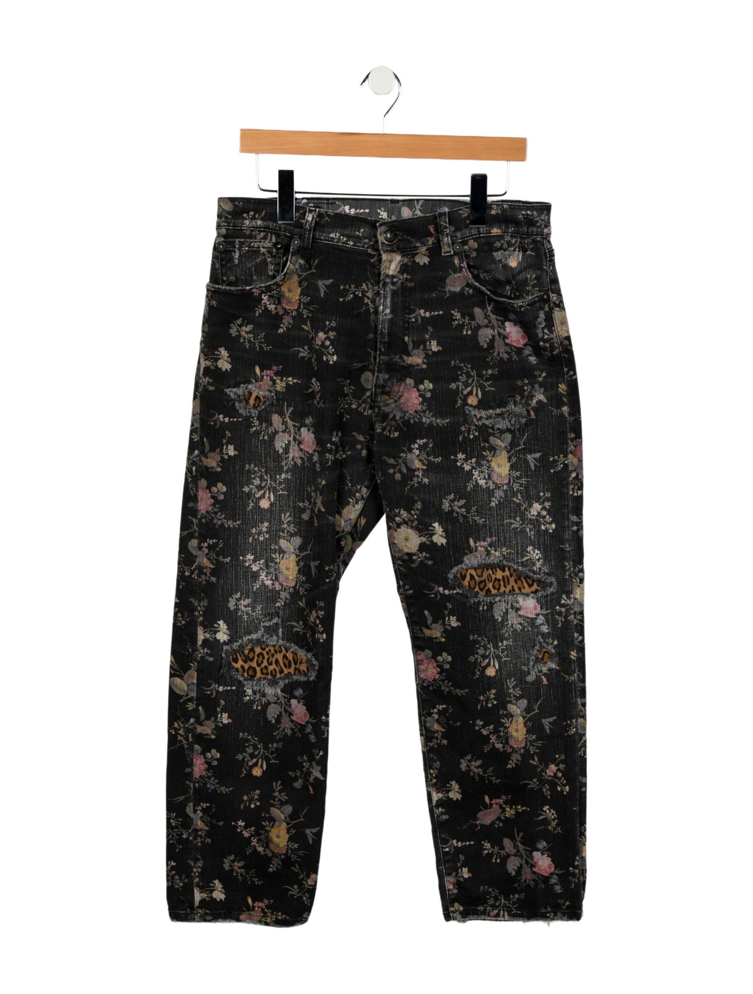 R13 High-Rise Straight Leg Jeans