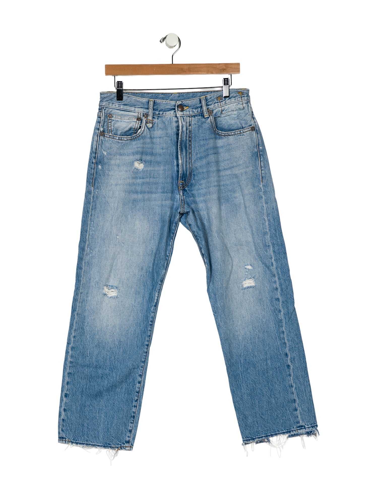 R13 High-Rise Straight Leg Jeans
