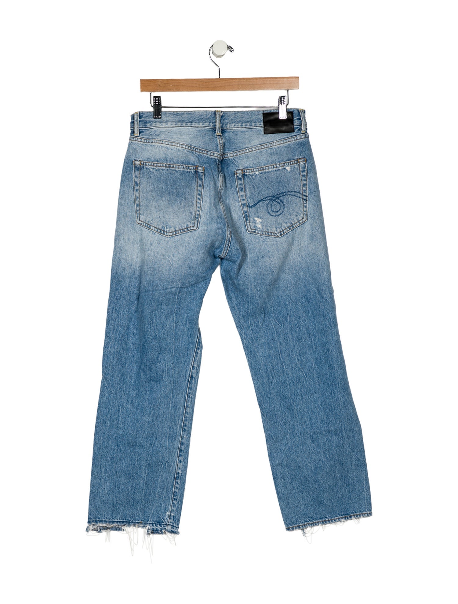R13 High-Rise Straight Leg Jeans