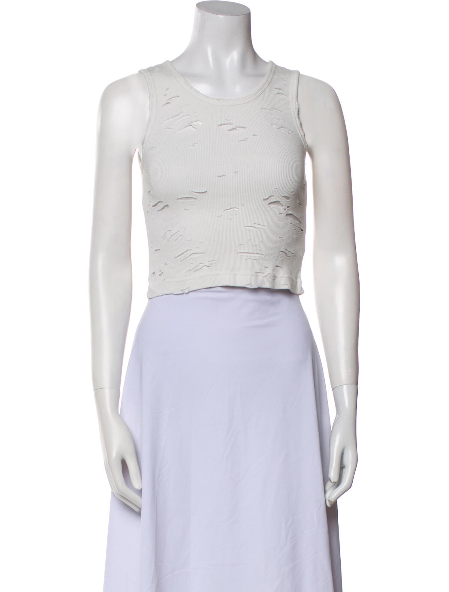 R13 Scoop Neck Sleeveless Crop Top