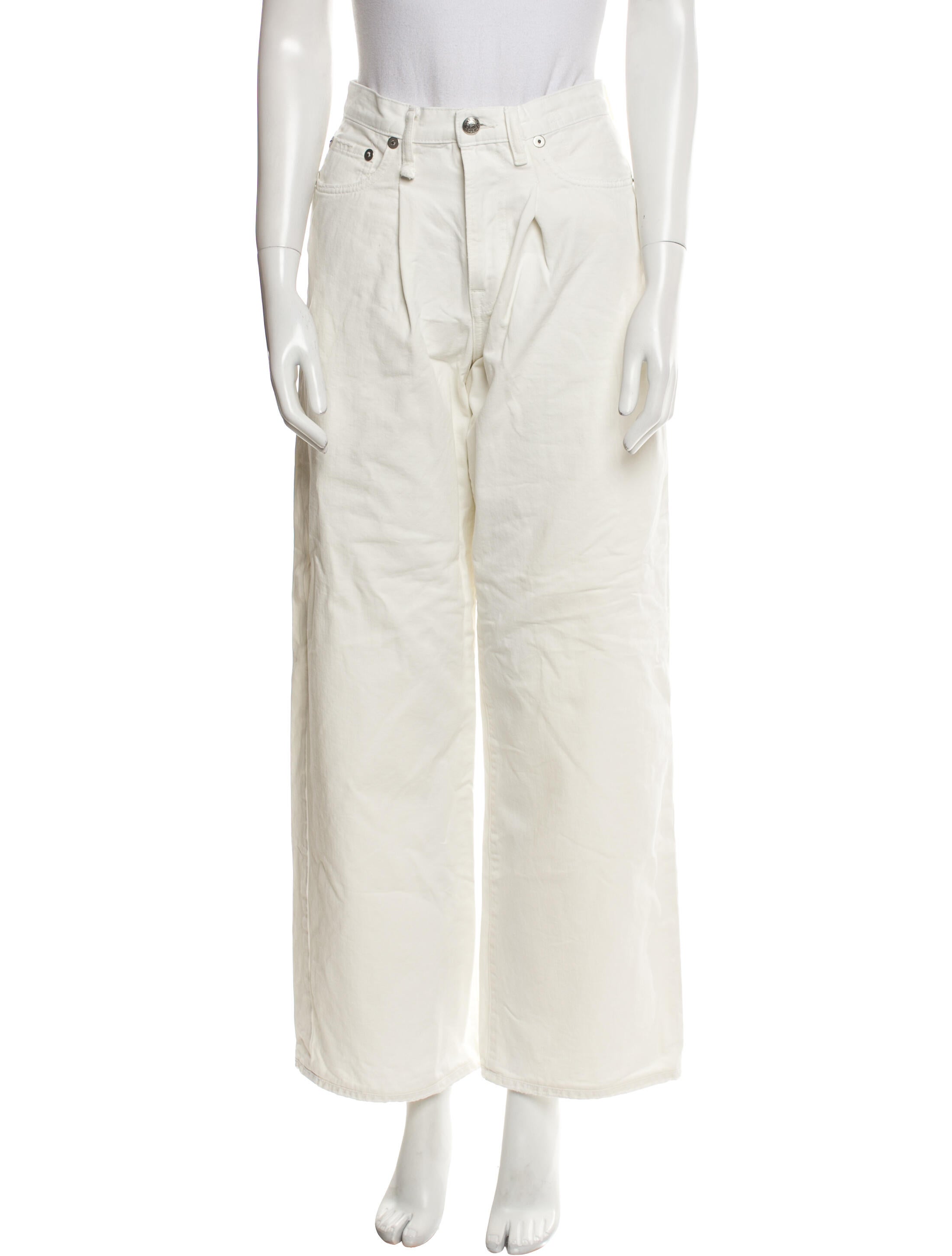 R13 Leather Wide Leg Pants