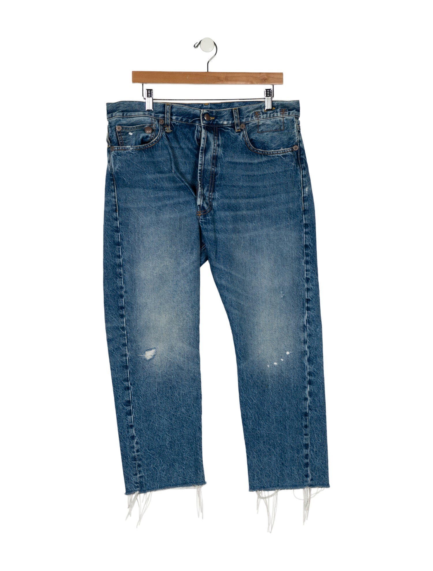 R13 High-Rise Straight Leg Jeans