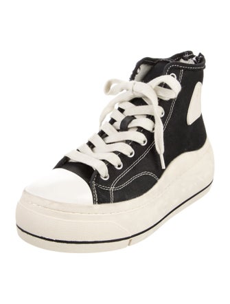 R13 Canvas Printed Wedge Sneakers