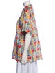 R13 Printed Short Sleeve Button-Up Top