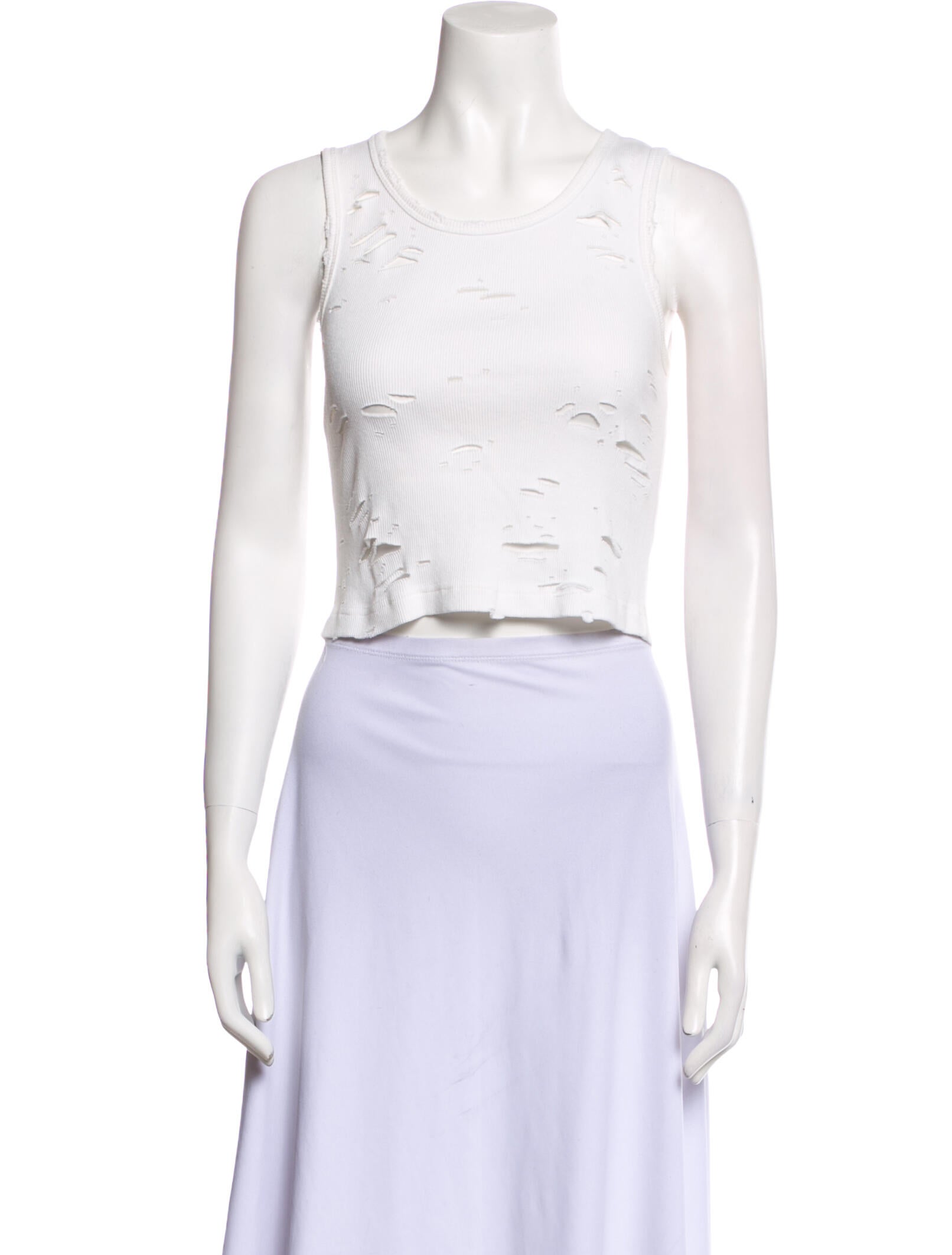 R13 Scoop Neck Sleeveless Crop Top