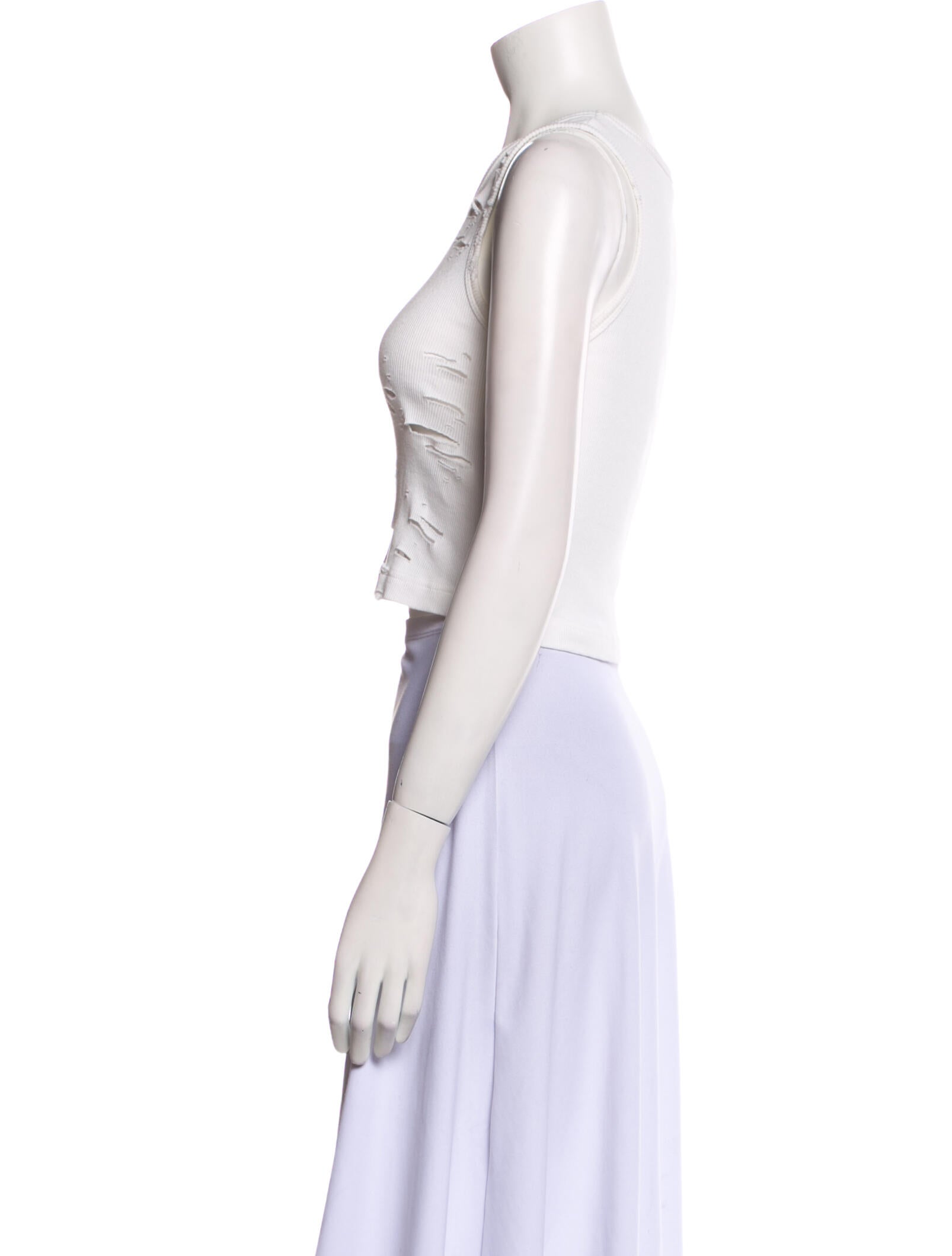 R13 Scoop Neck Sleeveless Crop Top